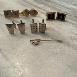 Vintage cuff links by the pair you choose silver or gold tone the ultimate look